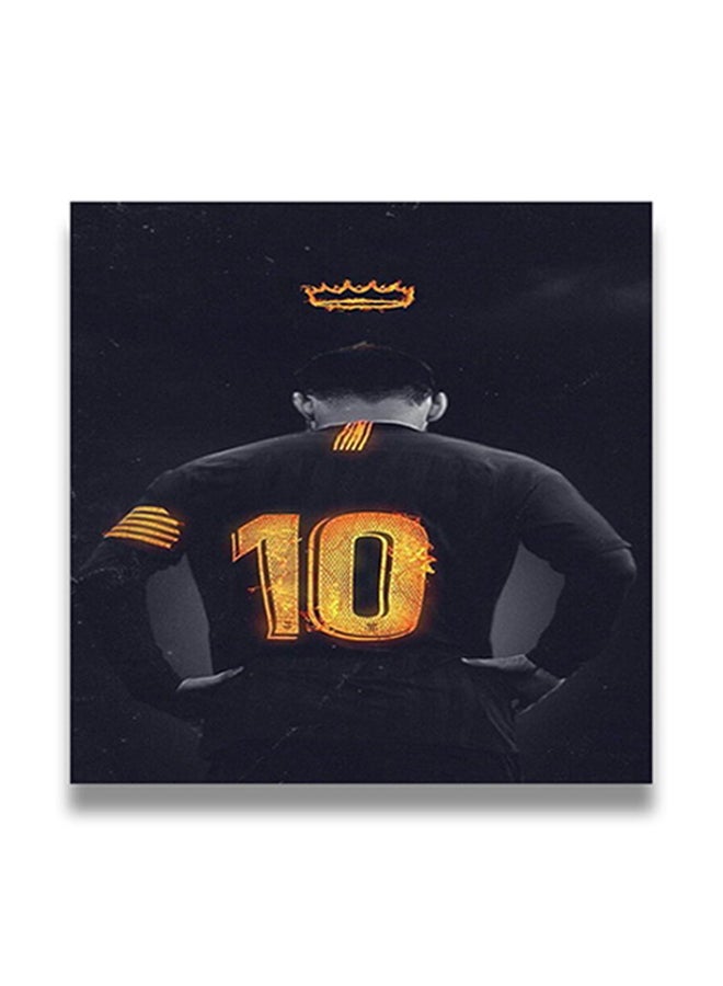 Messi Decorative Wall Art Painting With Hidden Frame Multicolour 50 x 50centimeter