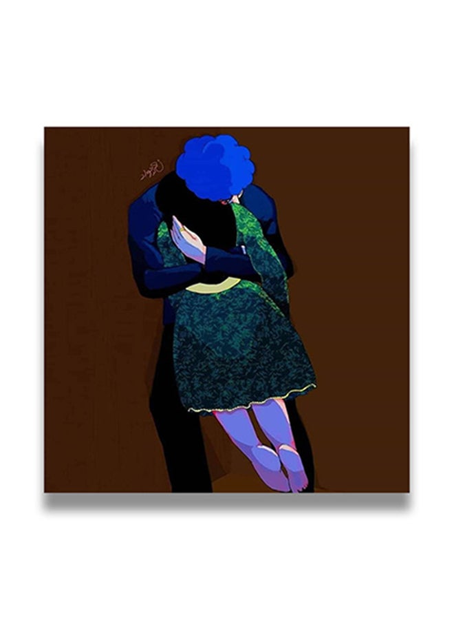 Love Themed Decorative Wall Art Painting With Hidden Frame Multicolour 50 x 50cm