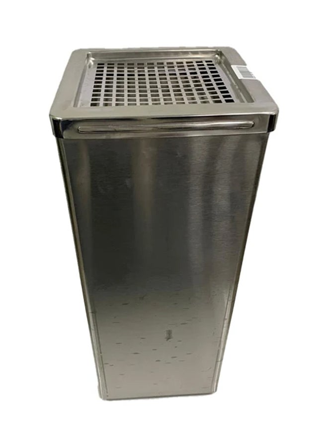 AKC Square Top Ashtray Bin Metallic Silver 30Liters - Image 3