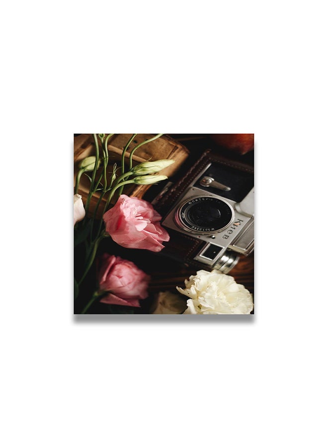 Rose Themed Wall Painting Without Frame Multicolour 50x50cm