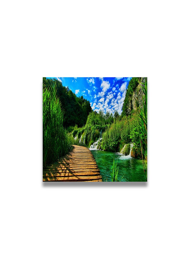 لوحة فنية دون إطار تحمل صورة طبيعية متعدد الألوان 50x50سم