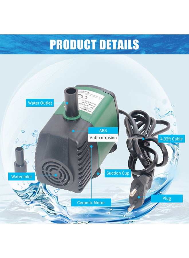 Generic Submersible Ultra Quiet Water Pump Green/Black 4.13 x 2.48inch  - Image 5