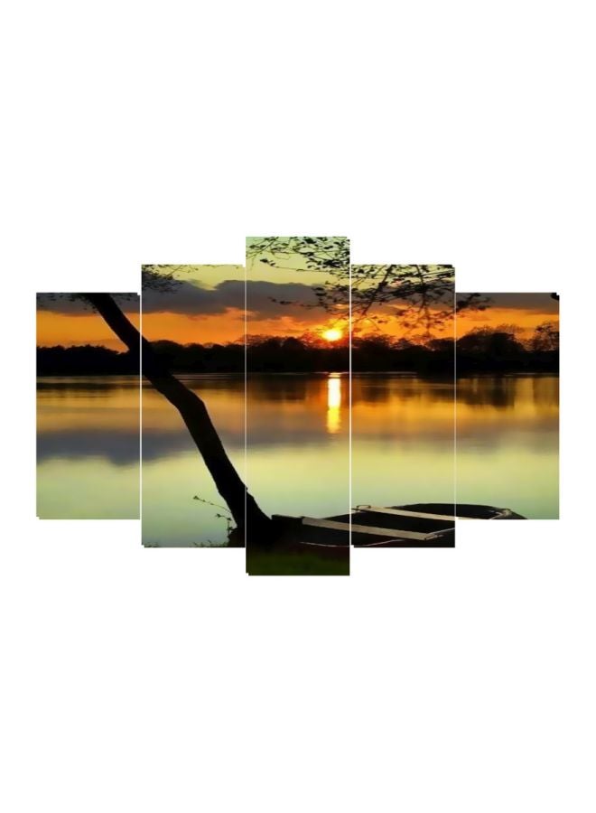5-Piece Nature Themed Wall Art Set Multicolour 100x60cm