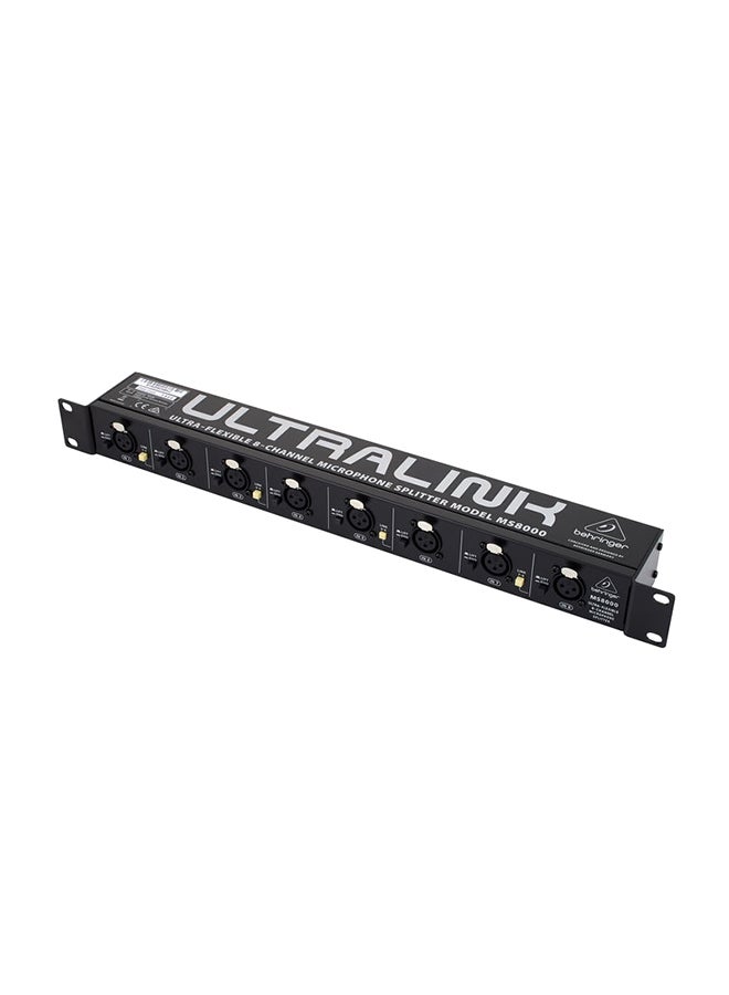 behringer - Ultra-Flexible 8-Channel Microphone Splitter MS8000 Black - Image 1