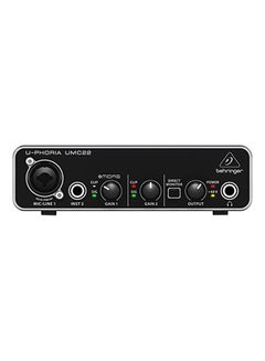 U-Phoria Audio Interface With Midas Microphone Preamplifiers UMC22 Black