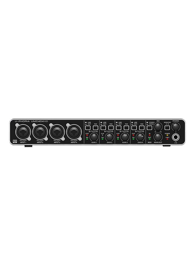 behringer - U-Phoria Audio Interface With Midas Microphone Preamplifiers UMC404HD Black - Image 1