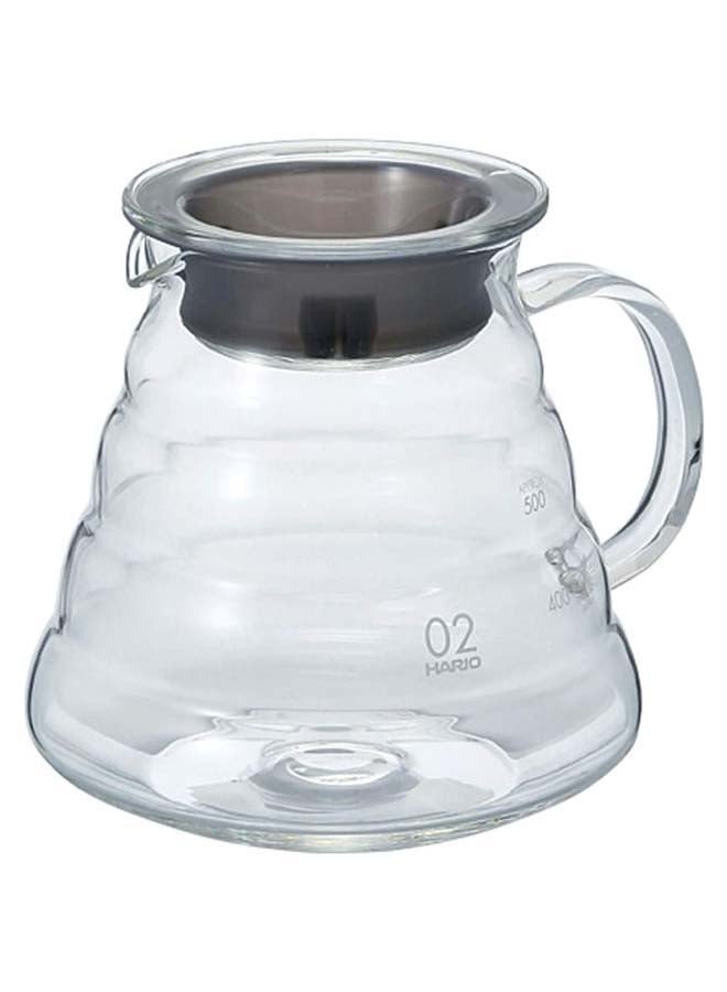 هاريو أداة تقديم القهوة من الزجاج سعة 600 مل 600.0 ml V60 Glass شفاف  - Image 1