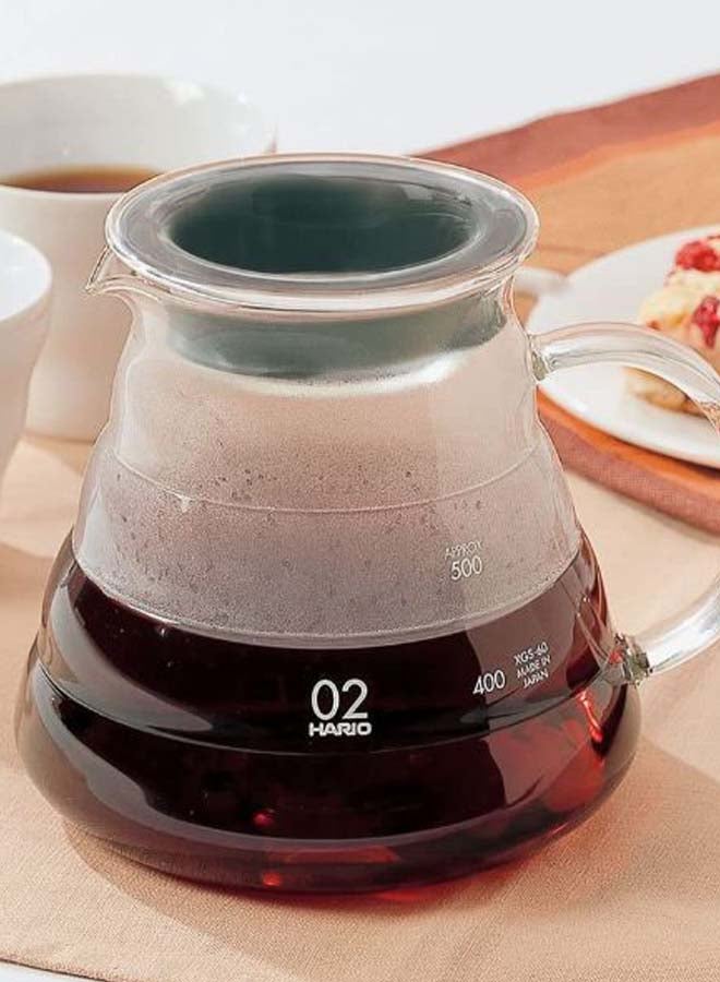 هاريو أداة تقديم القهوة من الزجاج سعة 600 مل 600.0 ml V60 Glass شفاف  - Image 2