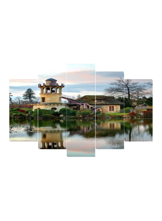 5-Piece Nature Themed Wall Art Set Multicolour 120x80cm