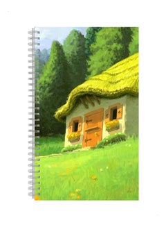 Generic A5 Spiral Notebook Green/Brown/Blue 