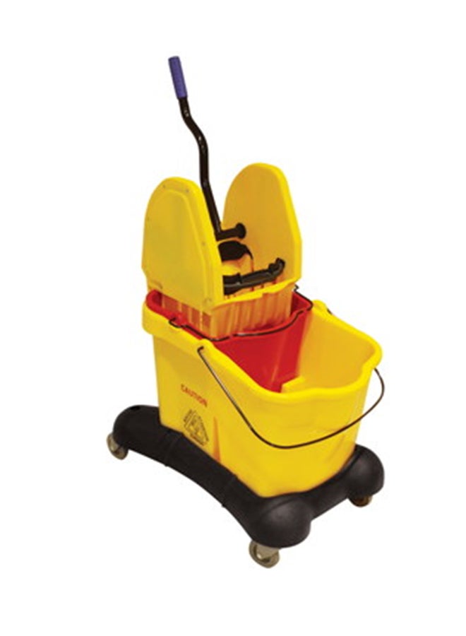 اي كي سي ممسحة بعصارة من البلاستيك أسود/أحمر/أصفر 69x55x37سم