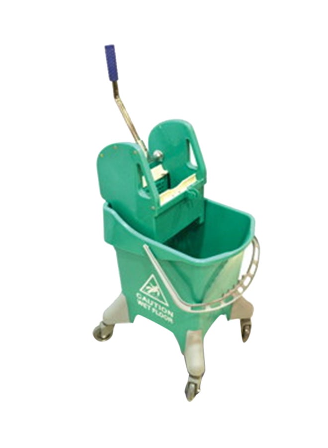Mop  Bucket With Wringer Green/White 32Liters