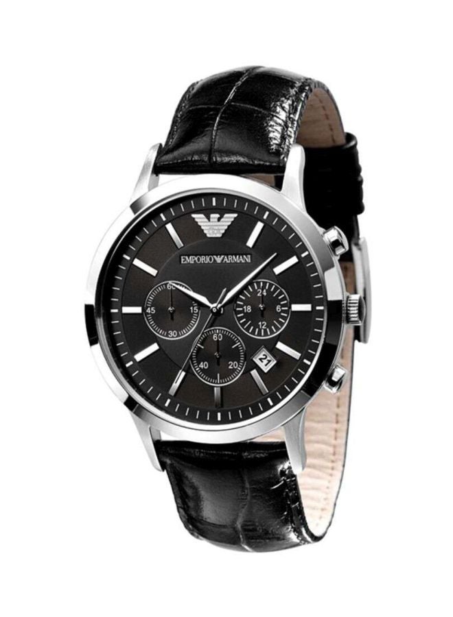 armani - Men's Leather Water Resistant Chronograph Watch AR2447 - Image 1
