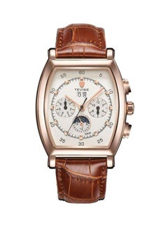 Tevise Men's Leather Analog Watch B07DMZK31X-4 - 40 mm - Brown  - Image 1