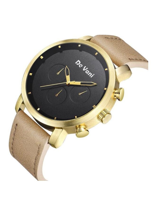 دي فاني ساعة يد كوارتز بعقارب وسوار جلدي مقاومة للماء طراز D8809 men - Image 2