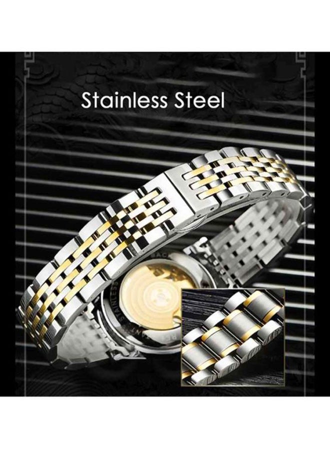 تيفيز ساعة يد بعقارب وسوار من الإستانلس ستيل للرجال - Image 2