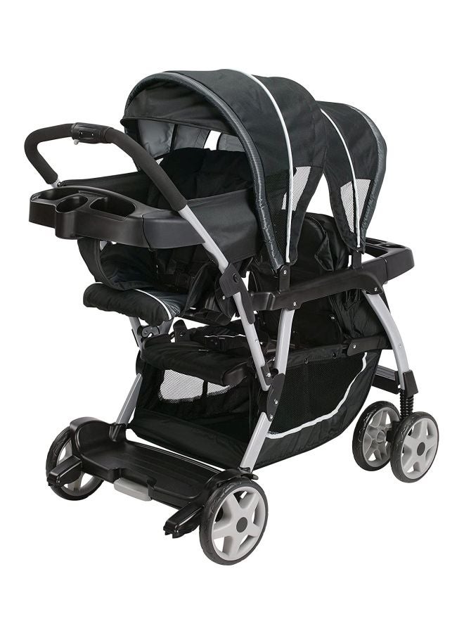 GRACO - Ready 2 Grow LX Twin Comfortable Stroller With Adjustable Canopy And Safety Harness - Black - Image 1