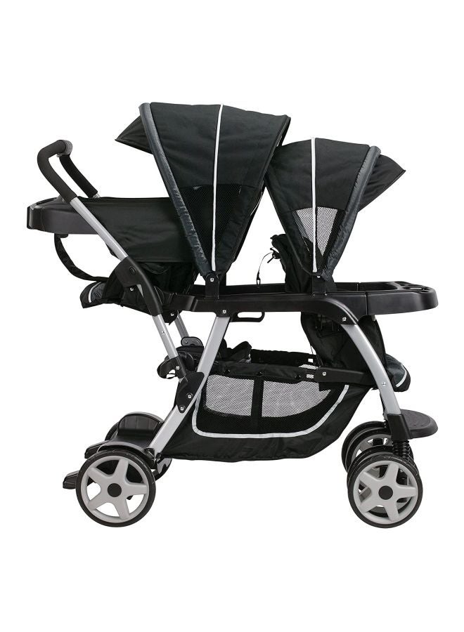 GRACO - Ready 2 Grow LX Twin Comfortable Stroller With Adjustable Canopy And Safety Harness - Black - Image 1