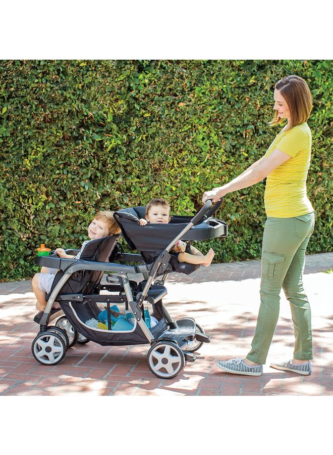 GRACO - Ready 2 Grow LX Twin Comfortable Stroller With Adjustable Canopy And Safety Harness - Black - Image 1