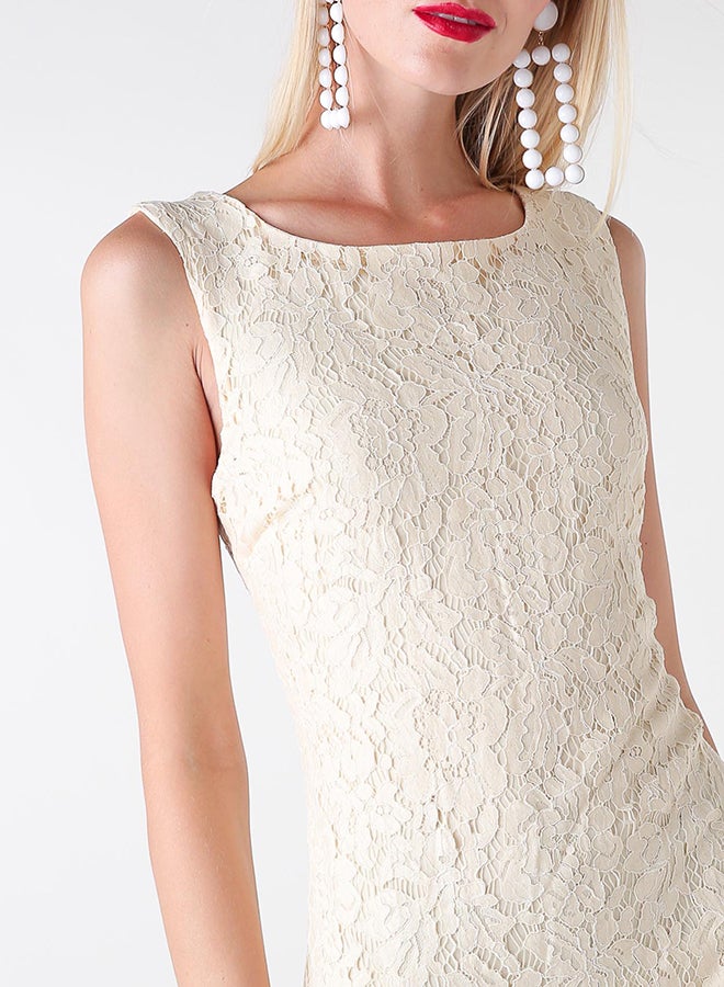 Diva London - Mayaadi Lace Dress Ivory - Image 1