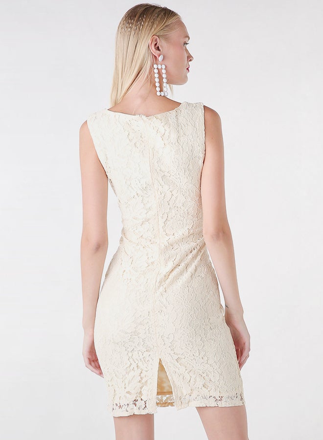 Diva London - Mayaadi Lace Dress Ivory - Image 1