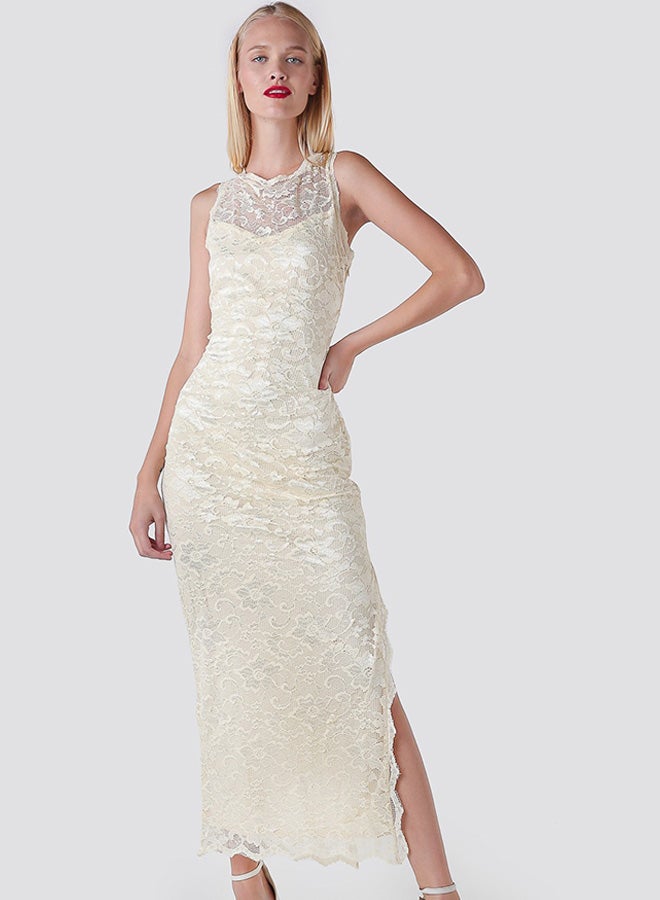 Diva London - Mayaadi Lace Dress Ivory - Image 1