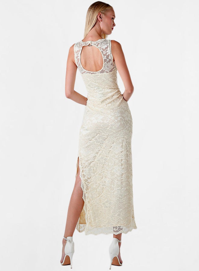 Diva London - Mayaadi Lace Dress Ivory - Image 1