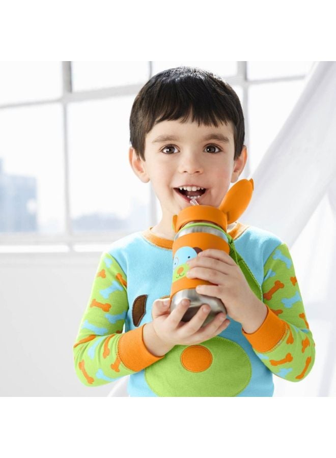 سكيب هوب زجاجة بماصة من الاستانلس ستيل بطبعة كلب - ألوان متعددة - Image 3