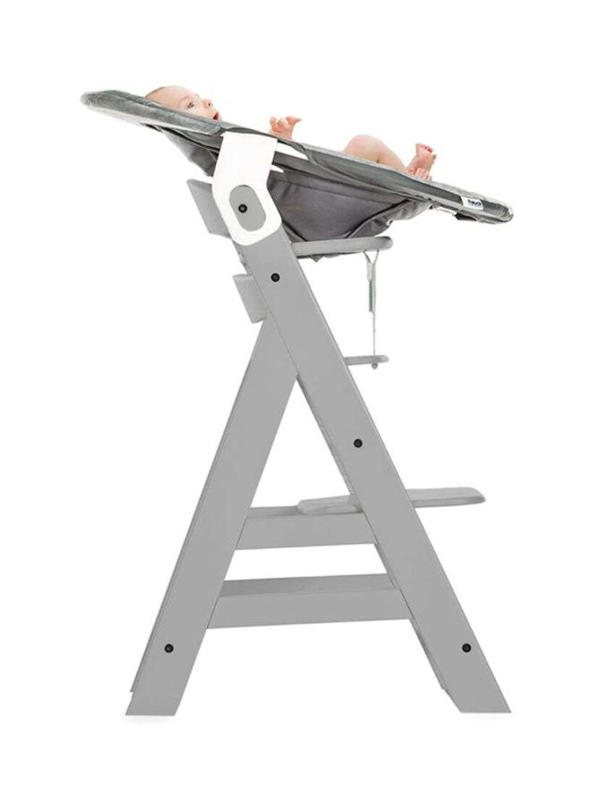 hauck - Alpha Bouncer 2 - In - 1 Newborn Set, Cosy Baby Rocker From Birth, Compatible With Wooden Grow - Along High Chair Alpha+, Beta+, Seat Minimizer, Hearts Grey - Image 1