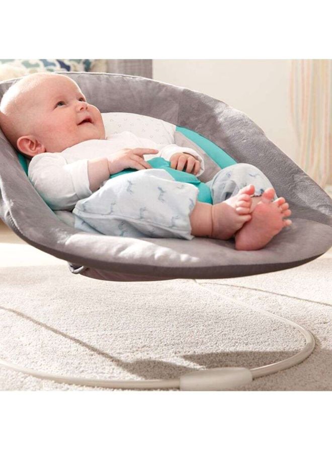 hauck - Alpha Bouncer 2 - In - 1 Newborn Set, Cosy Baby Rocker From Birth, Compatible With Wooden Grow - Along High Chair Alpha+, Beta+, Seat Minimizer, Hearts Grey - Image 1
