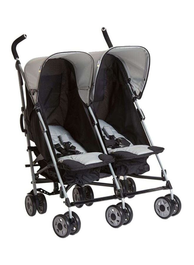 Turbo Duo Twin Stroller - Grey/Black