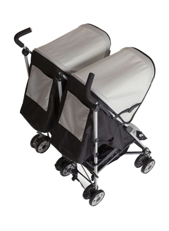Turbo Duo Twin Stroller - Grey/Black