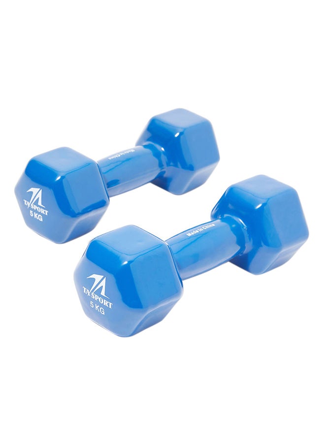 TA SPORT Set Of 2 Hex Vinyl Dipping Dumbbell 5kg - Image 1