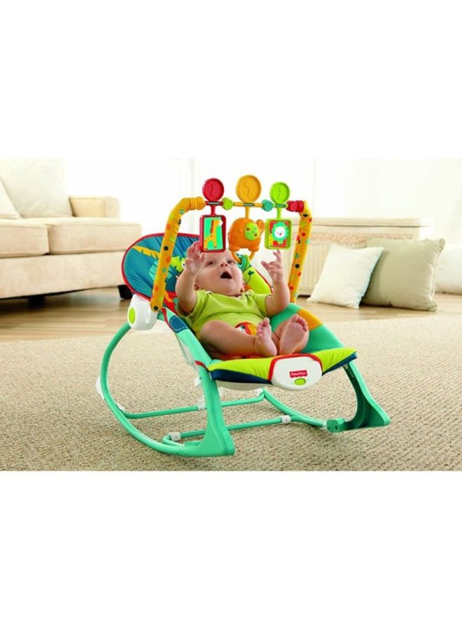 Fisher-Price Dark Safari Infant-To-Toddler Rocker - Blue/Yellow/Red  - Image 4