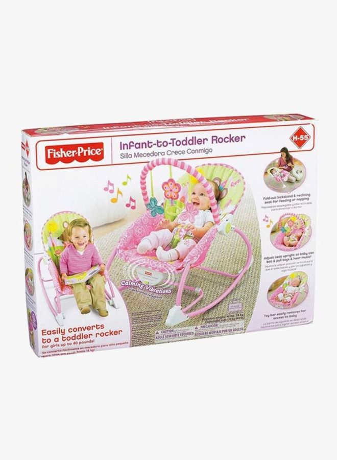 Fisher-Price Infant-To-Toddler Rocker - Pink/Yellow  - Image 2