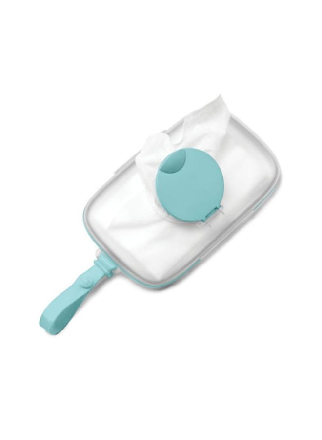 Skip Hop - Grab And Go Snug Seal Wipes Case - White/Blue - Image 1