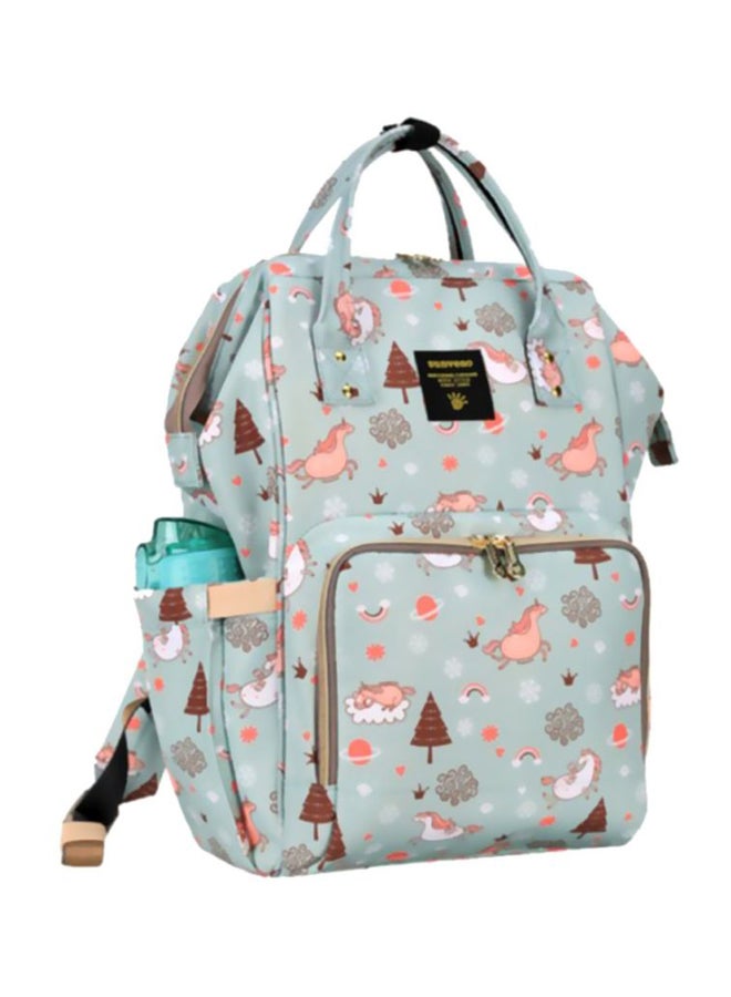 Sunveno - Diaper Backpack Unicorn Printed Waterproof - Green Dream Sky - Image 1