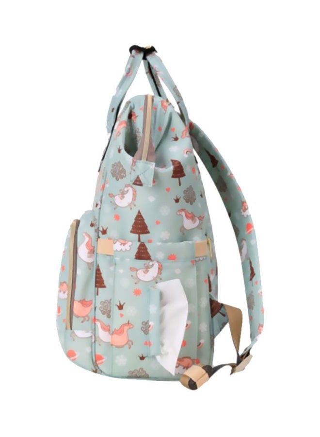 Sunveno - Diaper Backpack Unicorn Printed Waterproof - Green Dream Sky - Image 1
