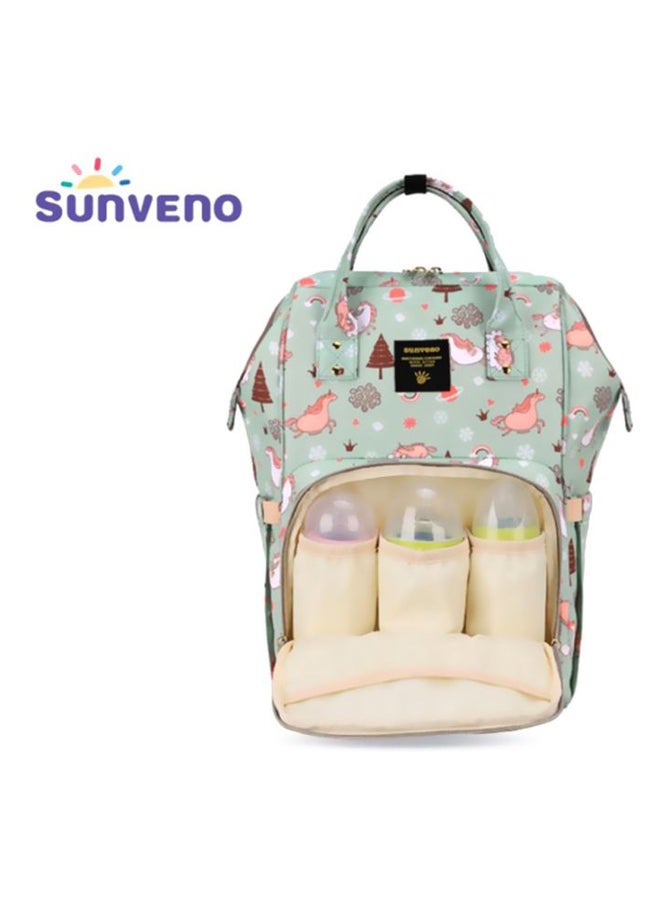 Sunveno - Diaper Backpack Unicorn Printed Waterproof - Green Dream Sky - Image 1