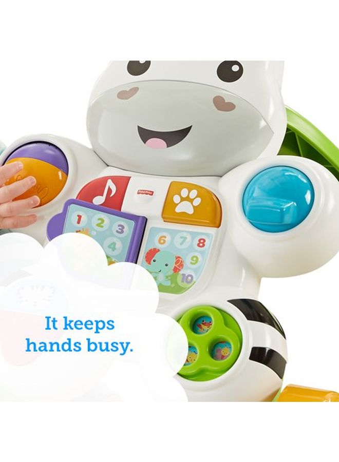 فيشر برايس مشاية أطفال موديل Learn with Me بتصميم حمار وحشي - متعددة الألوان - Image 2