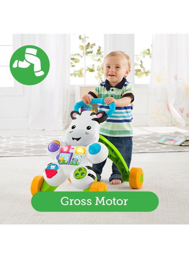 فيشر برايس مشاية أطفال موديل Learn with Me بتصميم حمار وحشي - متعددة الألوان - Image 5