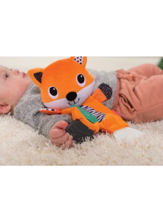 infantino Cuddly Teether Fox - 0+ Months, Orange/Black