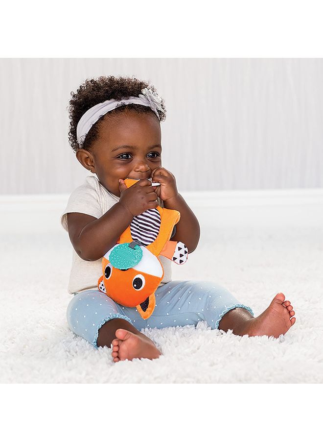 infantino - Cuddly Teether Fox - 0+ Months, Orange/Black - Image 1
