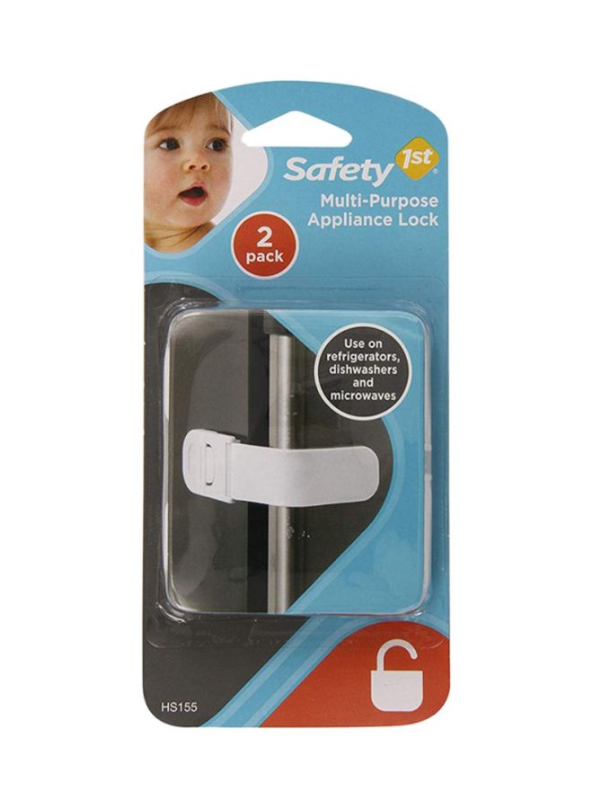 سيفتي فيرست طقم أقفال أجهزة متعددة الأغراض - عبوة من قطعتين - لون أبيض - Image 5