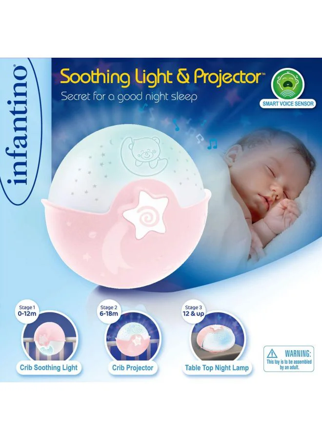 infantino Table-Top Soothing Light And Projector for Up to 3 Months, Pink