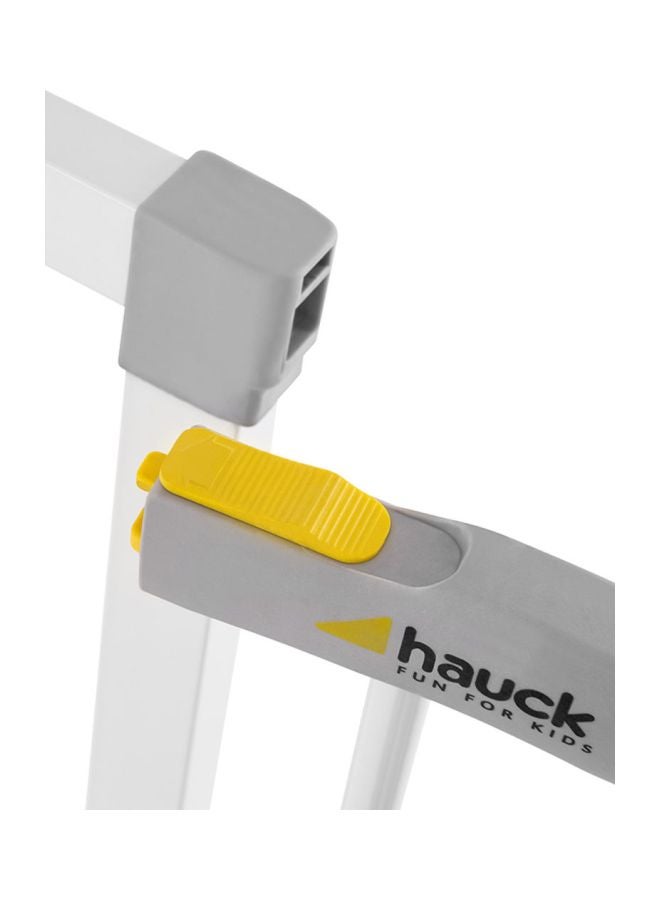 Squeeze Handle Gate With Extension - White