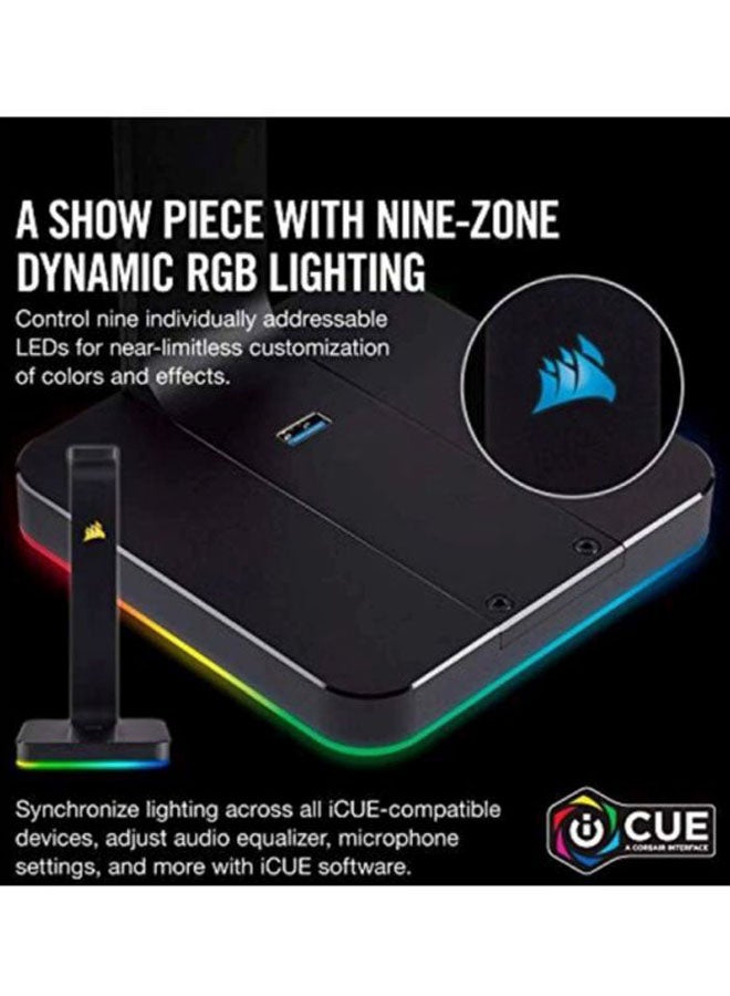 CORSAIR Premium Headset Stand With 7.1 Surround Sound Black - Image 3