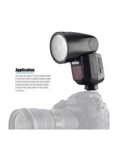Godox Godox V1N Professional Camera Flash Speedlite Speedlight Round Head Wireless 2.4G Fresnel Zoom for Nikon D5300 D750 D850 D7100 Z7Cameras Camcorder for Wedding Portrait Studio Photography  - Image 4