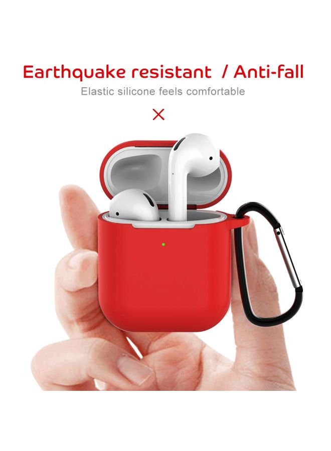 آي تيلكر غطاء حماية واقٍ لسماعة أبل إيربودز 2019 أحمر - Image 4