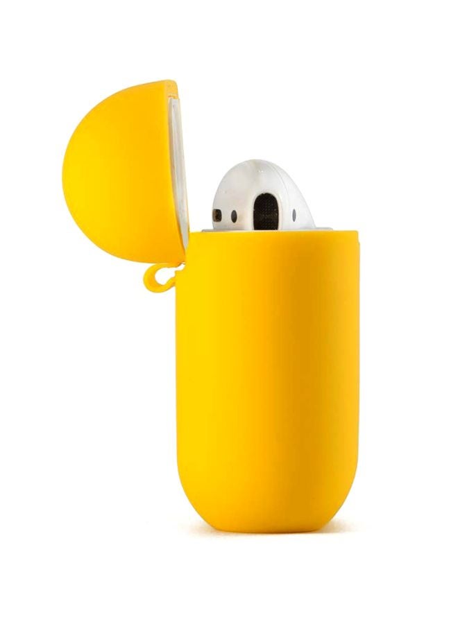 آي تيلكر غطاء حماية واقٍ لسماعة أبل إيربودز 2019 أصفر فاتح - Image 2